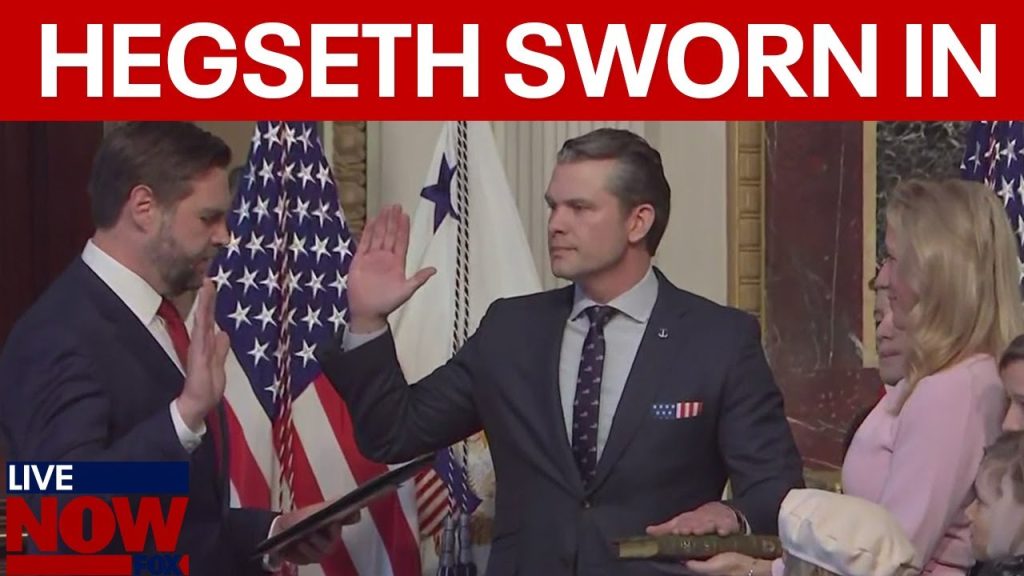 WATCH: Pete Hegseth sworn in as Defense Secretary | LiveNOW from FOX WATCH: Pete Hegseth sworn in as Defense Secretary | LiveNOW from FOX