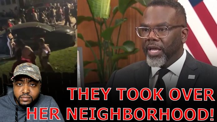 Black Woman LOSES IT Watching Black Teenagers SUDDENLY INVADE Her Neighborhood in Chicago!
